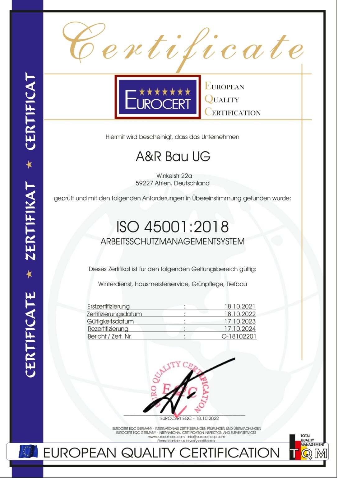 ISO 45001 2018 A&R Bau 18102022 DEs_page-0001